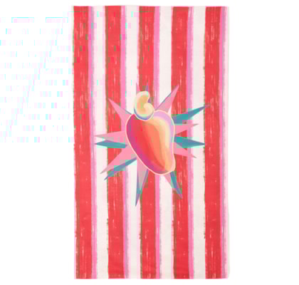 Toalha Tchibum Listrado X Suco De Caju - Rosa