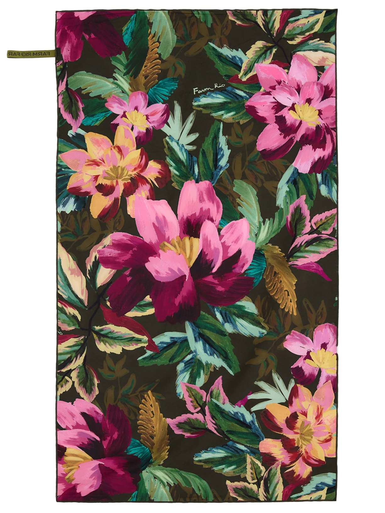 Toalha Tchibum Painted Flowers Xadrez - Verde
