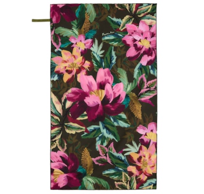 Toalha Tchibum Painted Flowers Xadrez - Verde