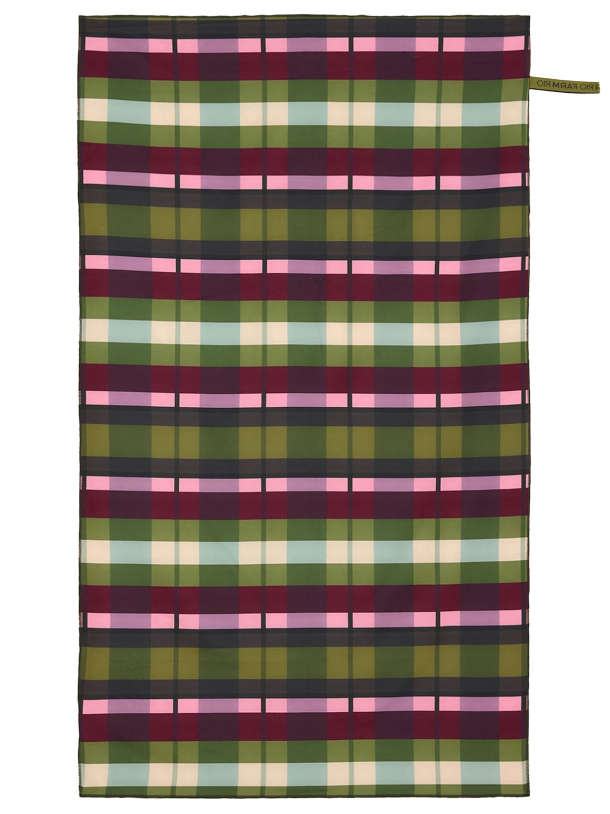 Toalha Tchibum Painted Flowers Xadrez Verde Farm Etc