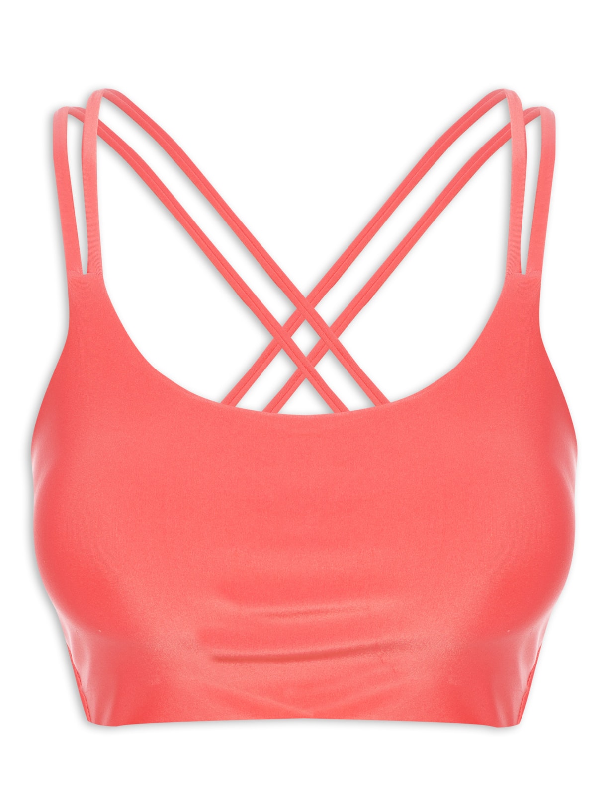 Top Alça Cruzada Liso Action - Laranja