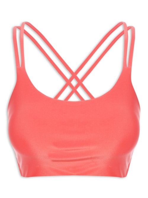 Top Alça Cruzada Liso Action - Laranja
