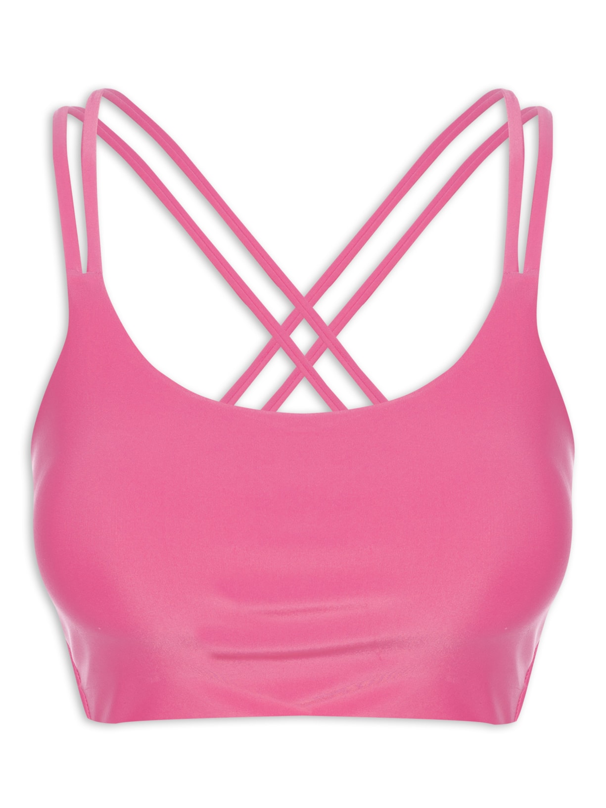 Top Alça Cruzada Liso Action - Rosa