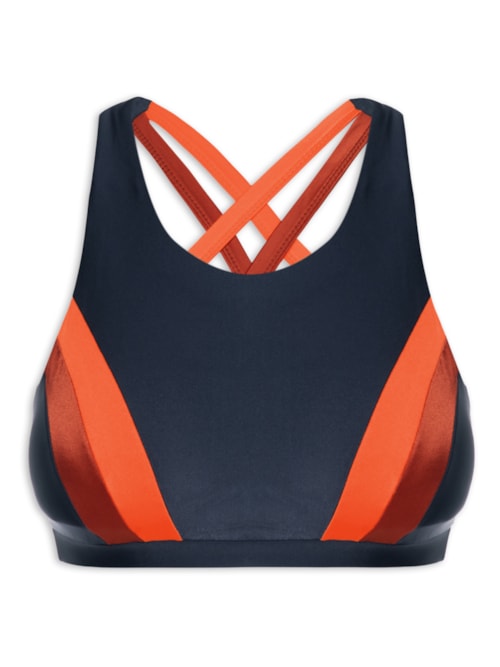 Top Alça Cruzada Liso - Azul