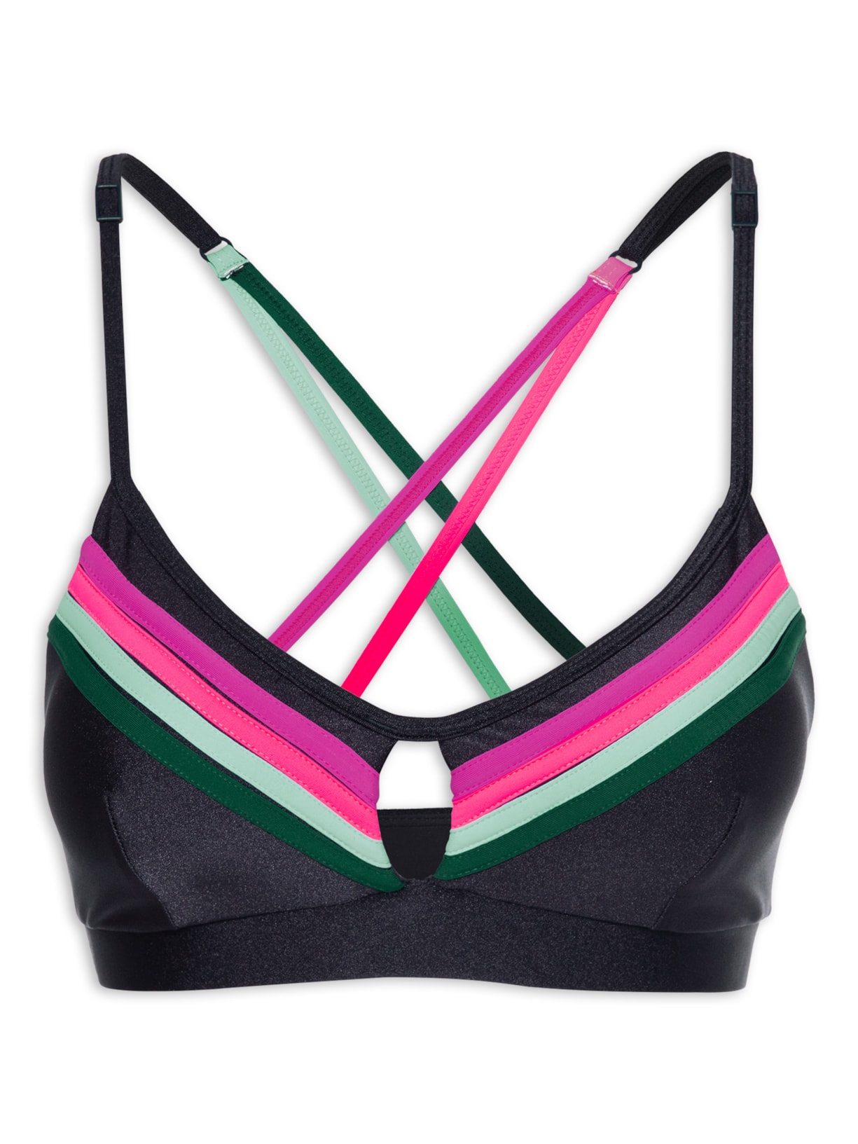 Top Alça Cruzada Liso - Azul