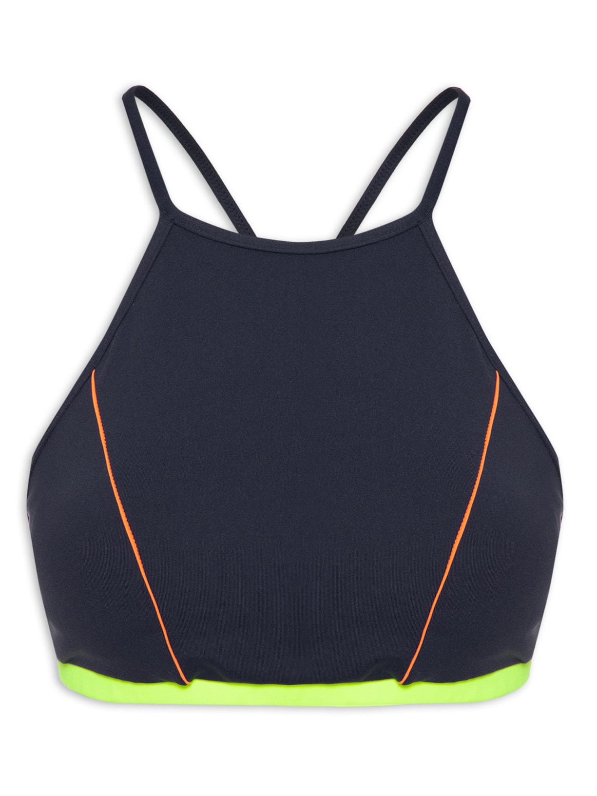 Top Alça Cruzada Liso - Azul