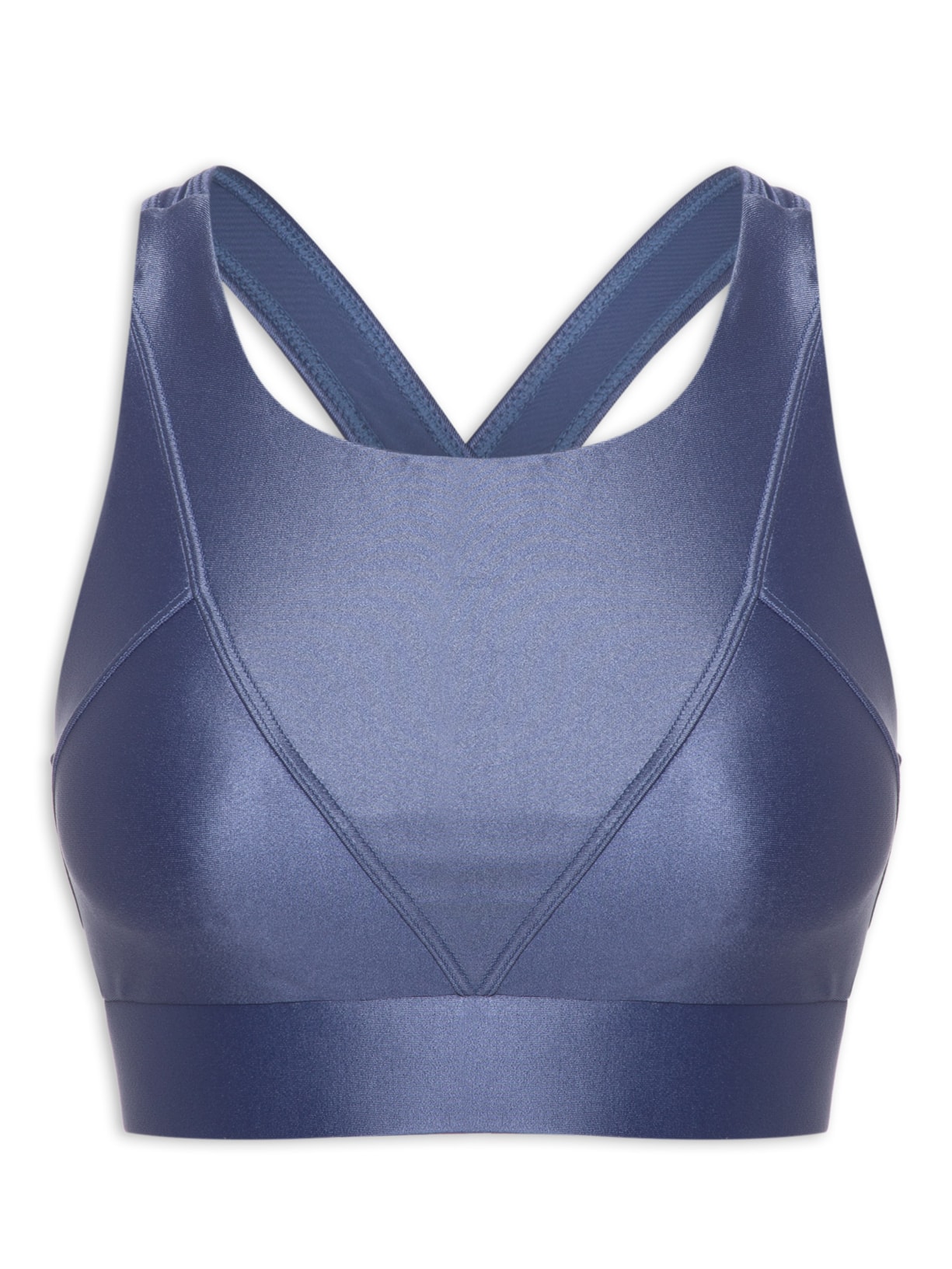 Top Alça Cruzada Liso - Azul