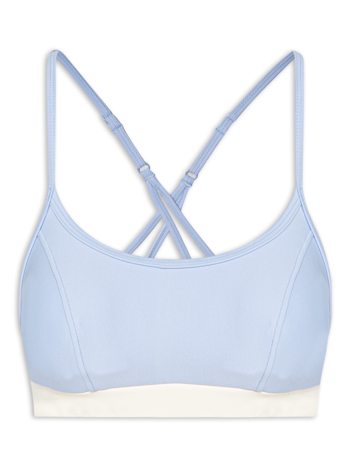 Top Alça Cruzada Liso - Azul