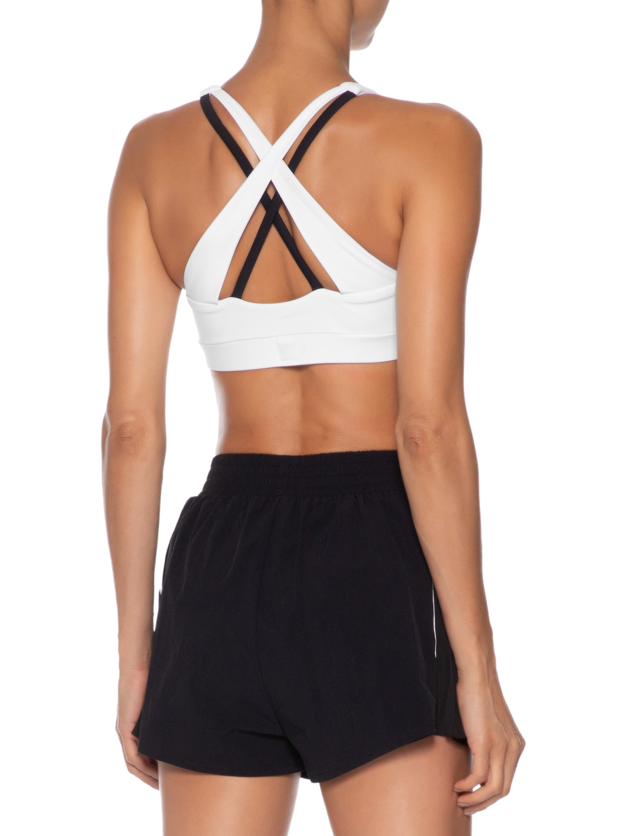 Top Alça Cruzada Liso Inner Match Branco Body For Sure