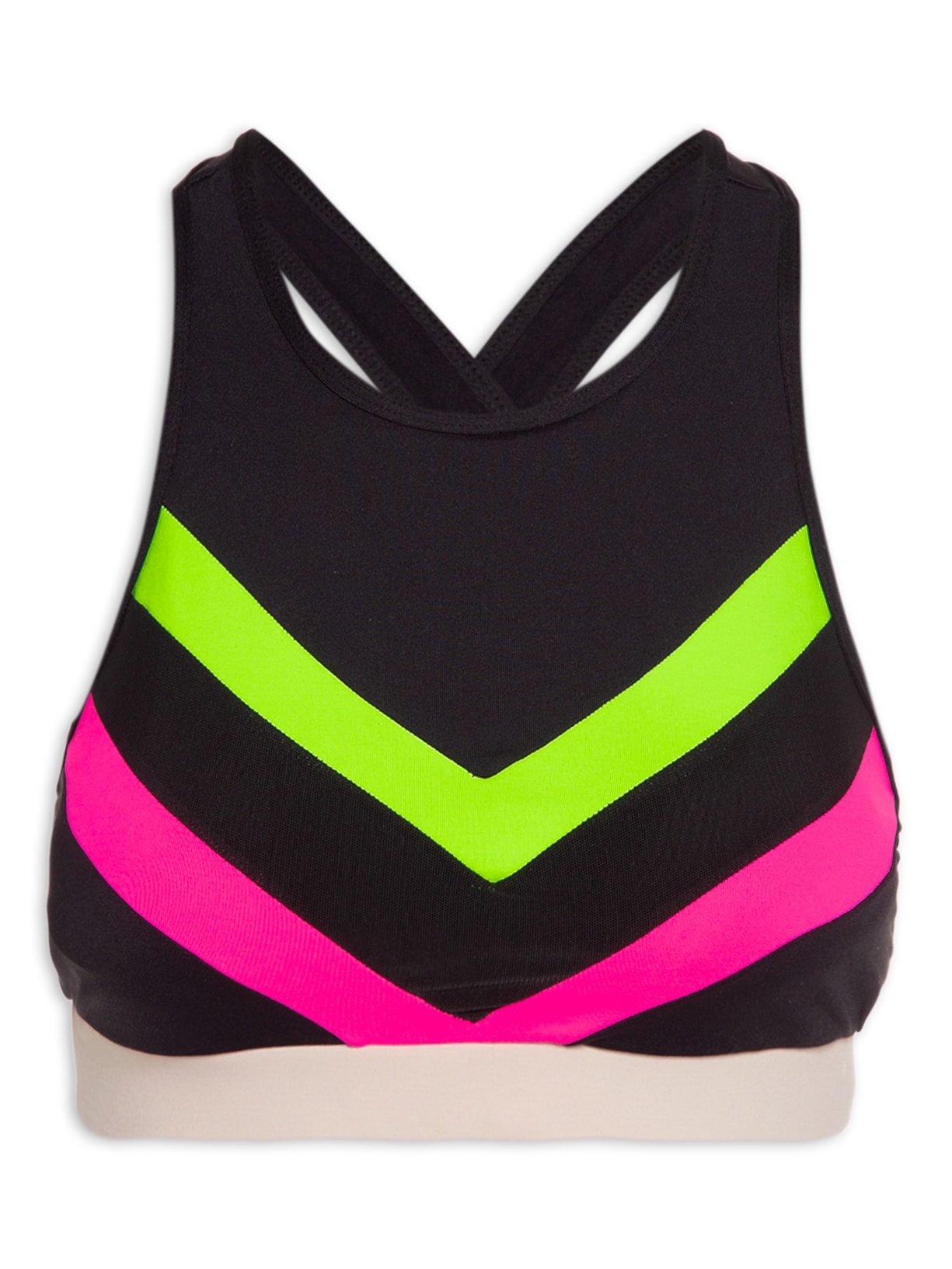 Top Alça Cruzada Liso - Preto