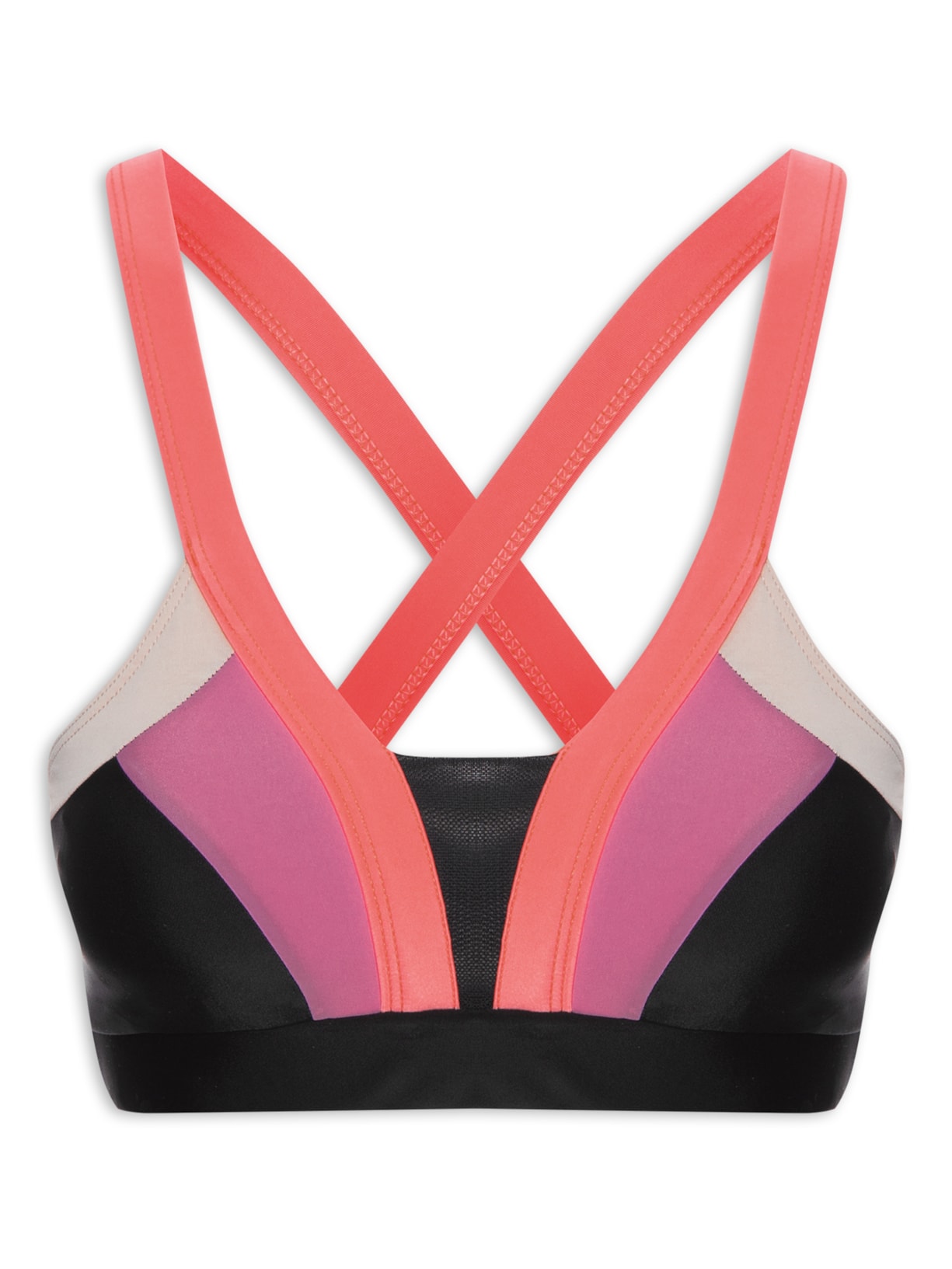 Top Alça Cruzada Liso - Preto