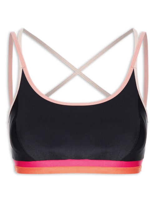 Top Alça Cruzada Liso - Preto