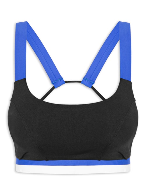 Top Alça Cruzada Liso - Preto