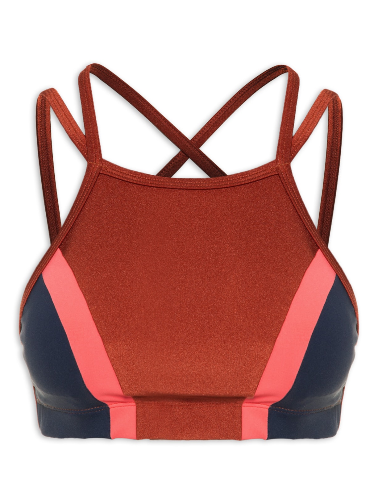 Top Alça Cruzada Liso - Vermelho