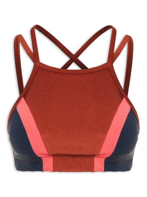 Top Alça Cruzada Liso - Vermelho