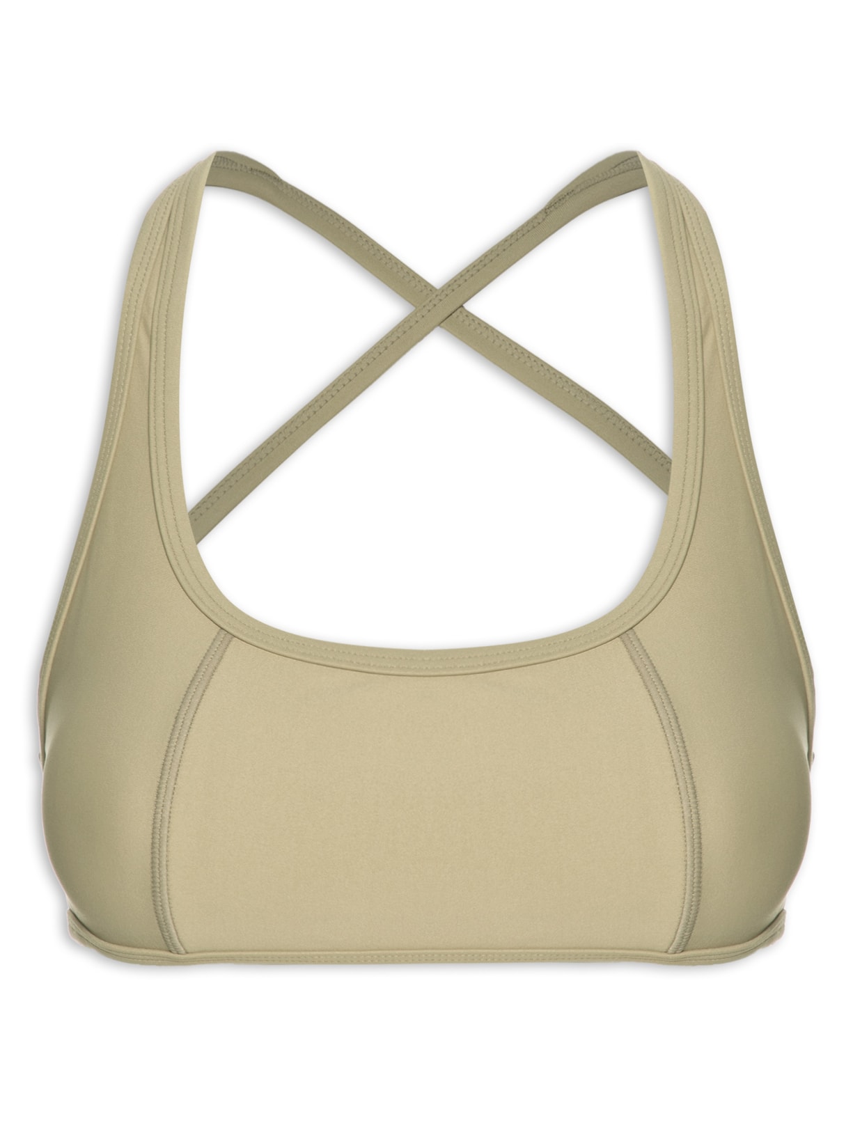 Top Alça Curzada Liso - Verde