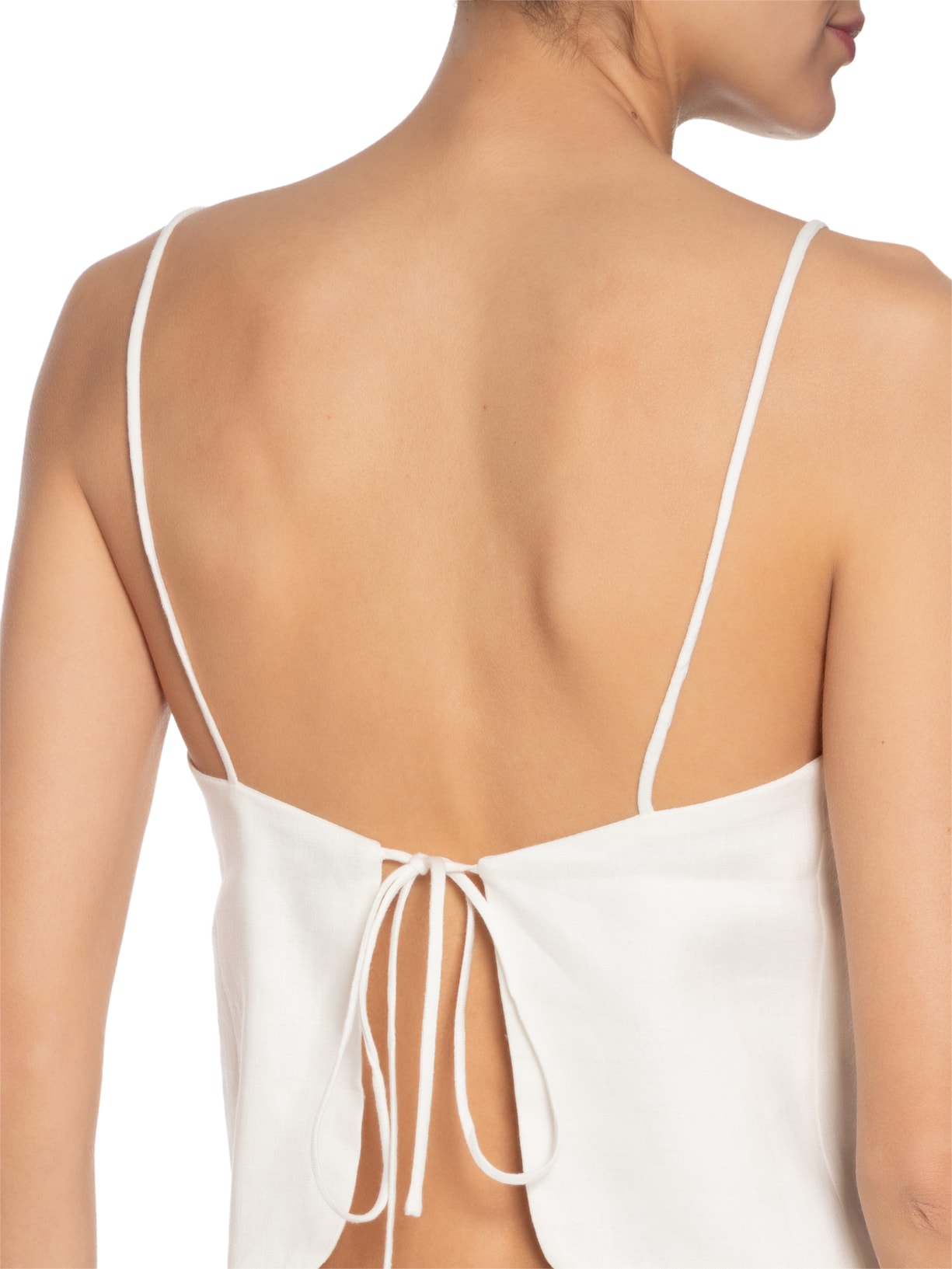 Top Alça de Linho Off White Animale