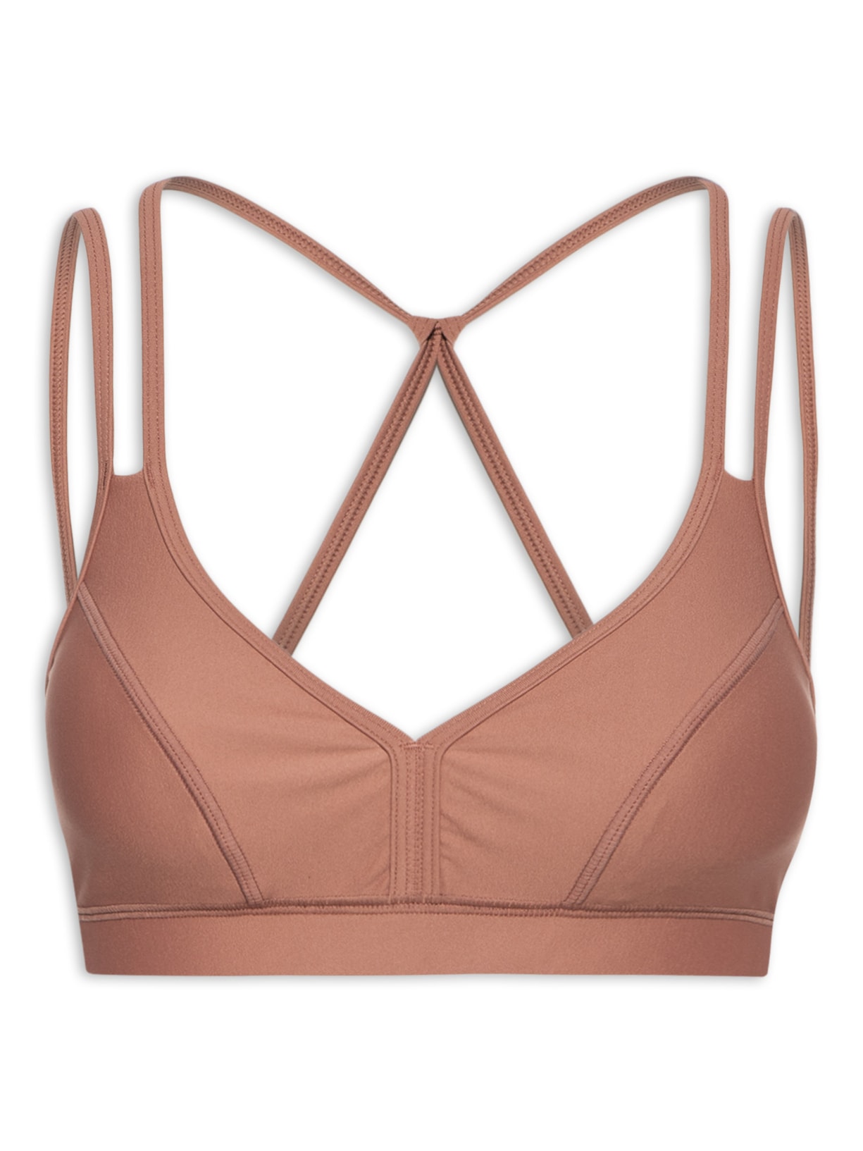 Top Alça Especial Liso - Marrom