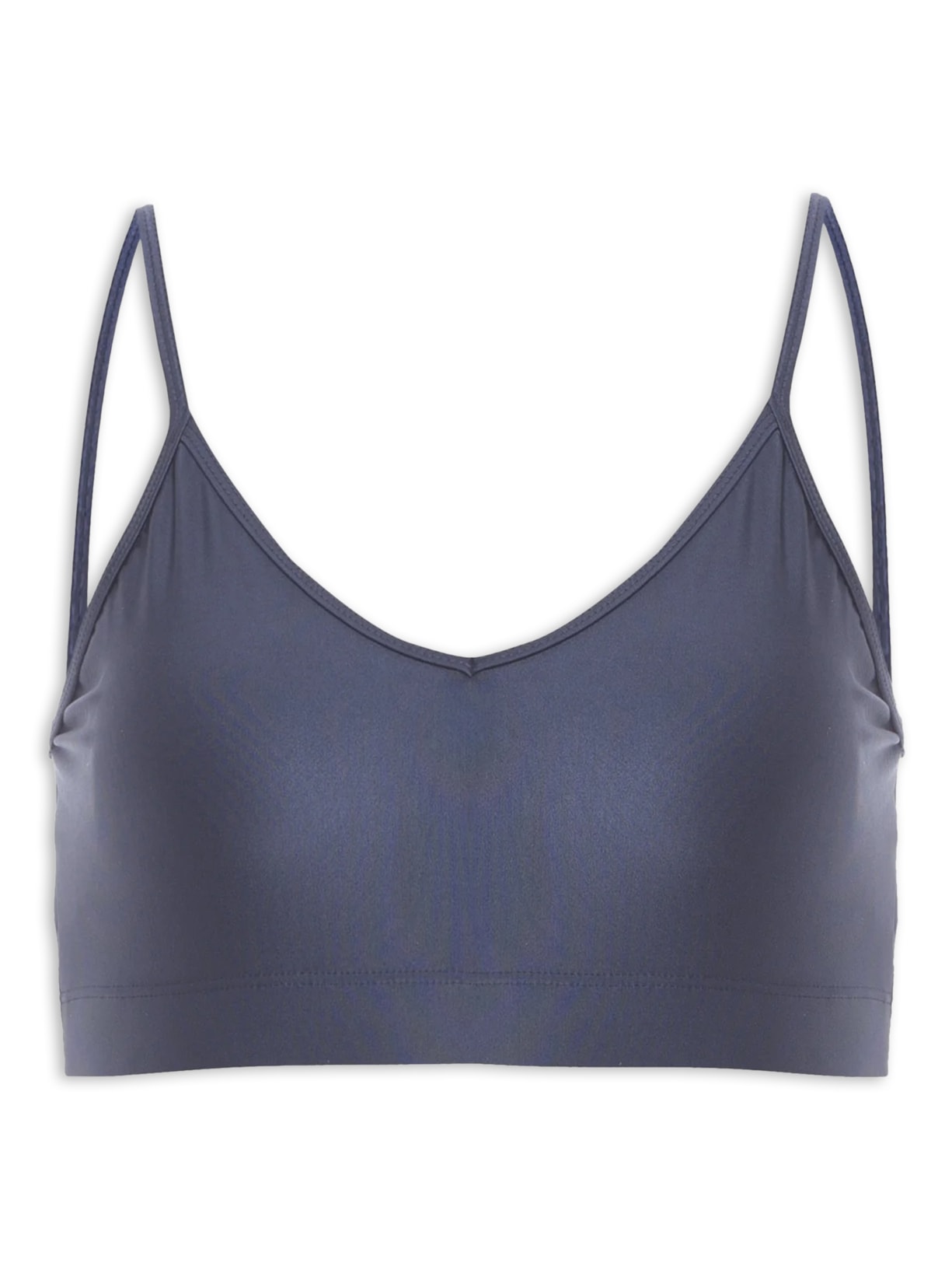 Top Alça Fina Azul Body For Sure