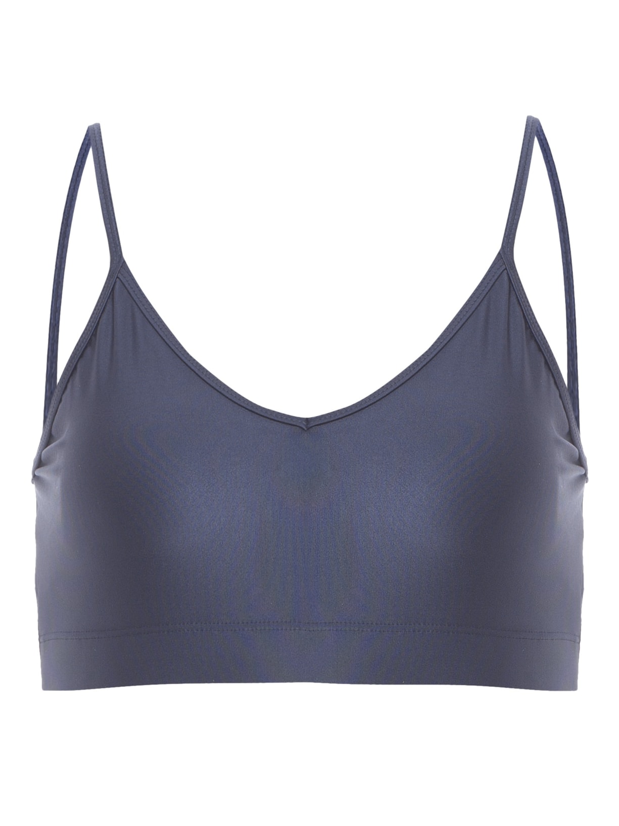 Top Alça Fina Azul Body For Sure