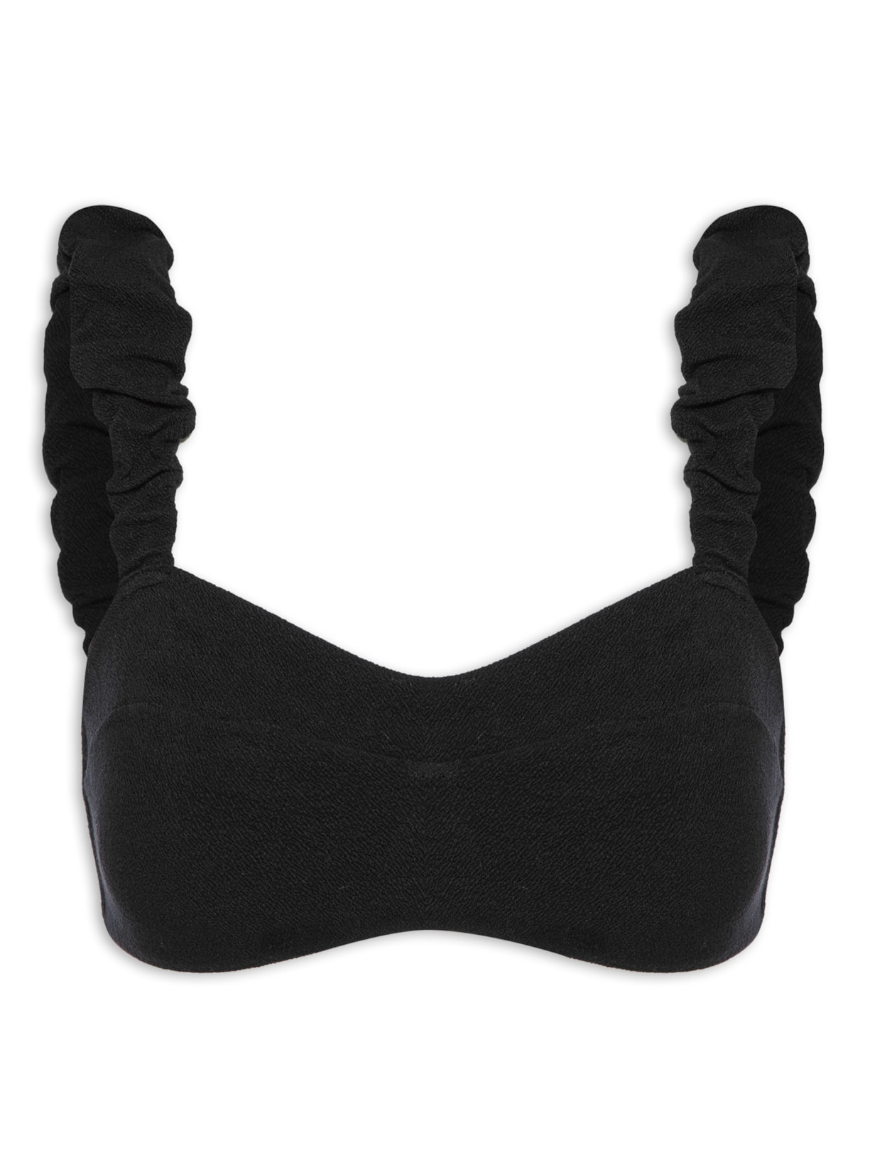 Top Alça Fru Fru - Preto