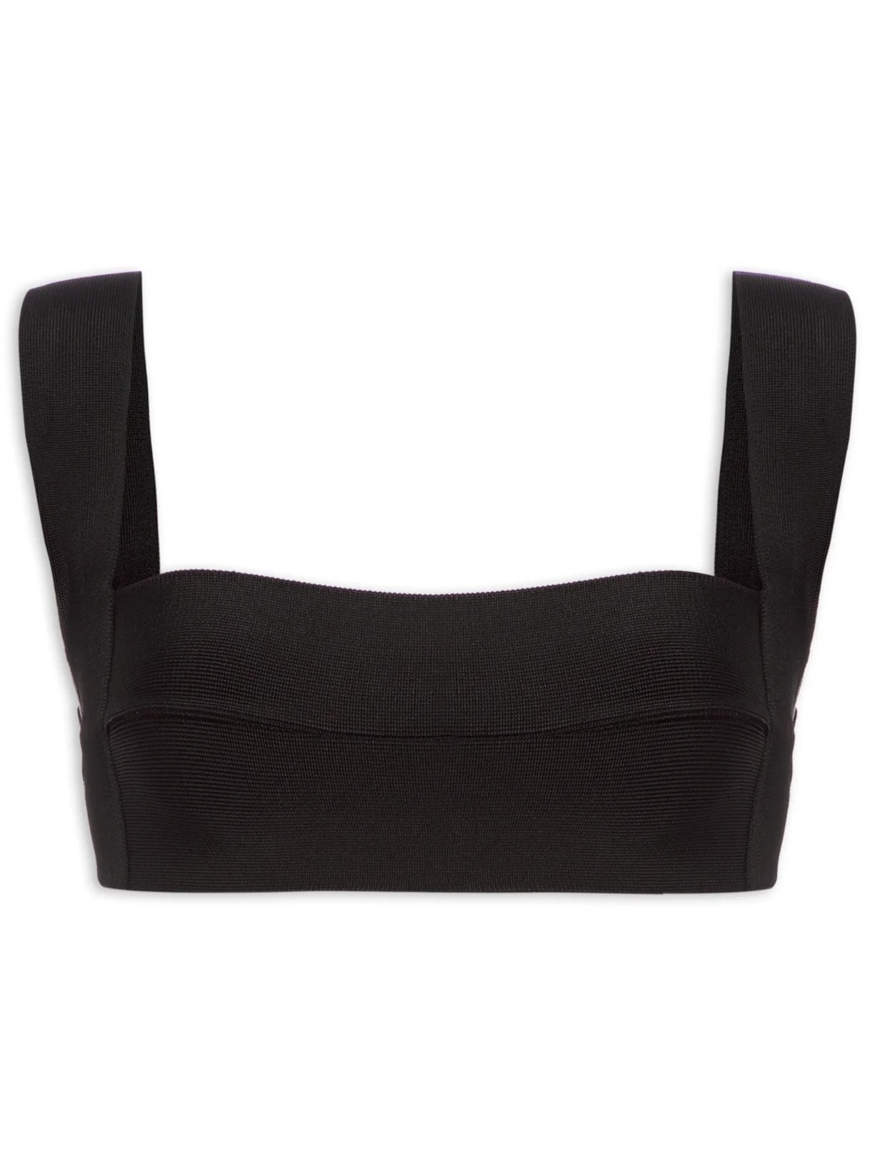 Top Alça Larga Tricot - Preto