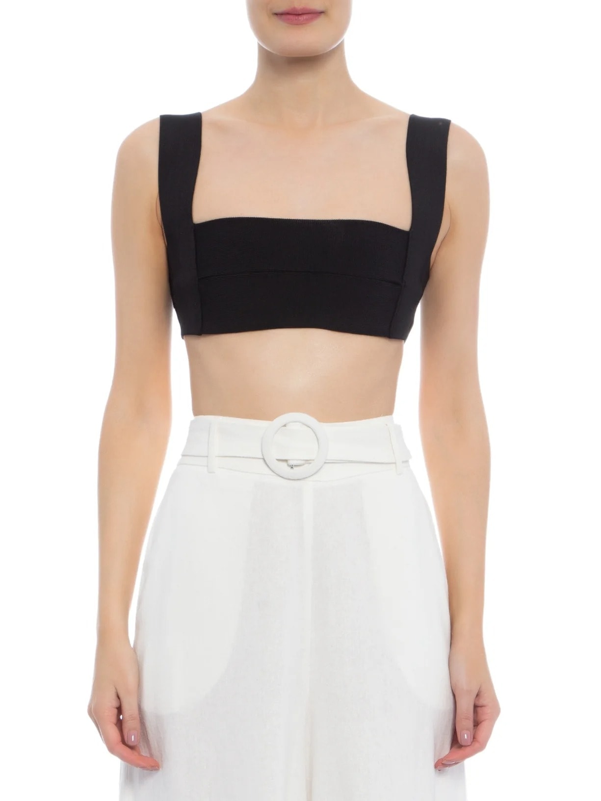 Top Alça Larga Tricot Preto Haight