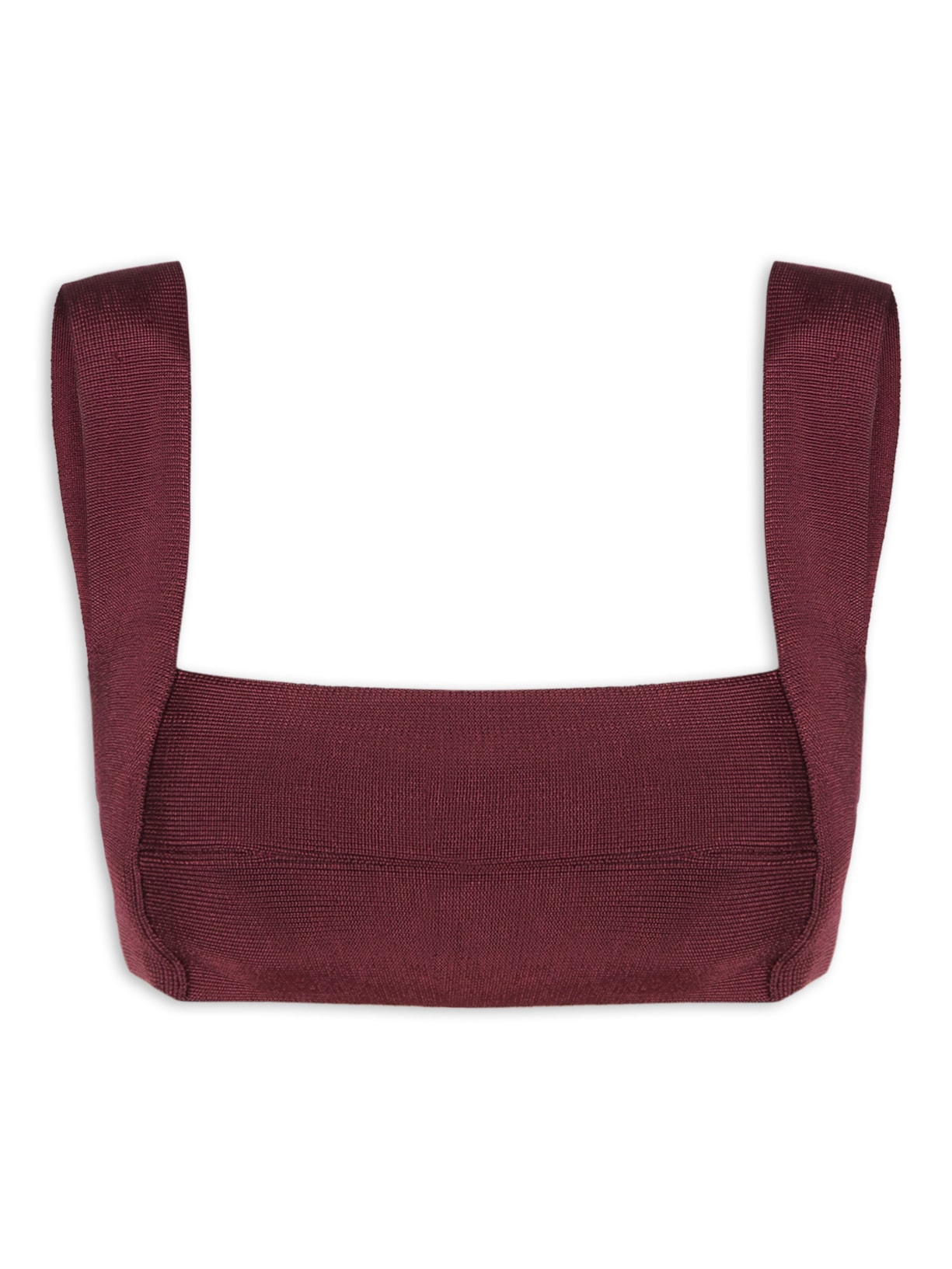 Top Alça Larga Tricot - Vinho