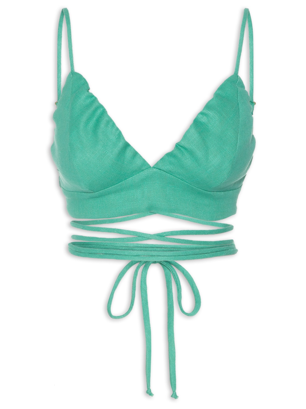 Top Alça Linho Verde Tig