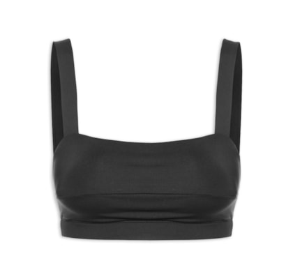 Top Alça Liso - Preto