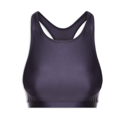 Top Alça Nadador Liso - Azul