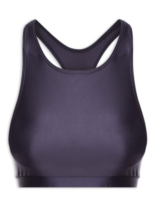 Top Alça Nadador Liso - Azul