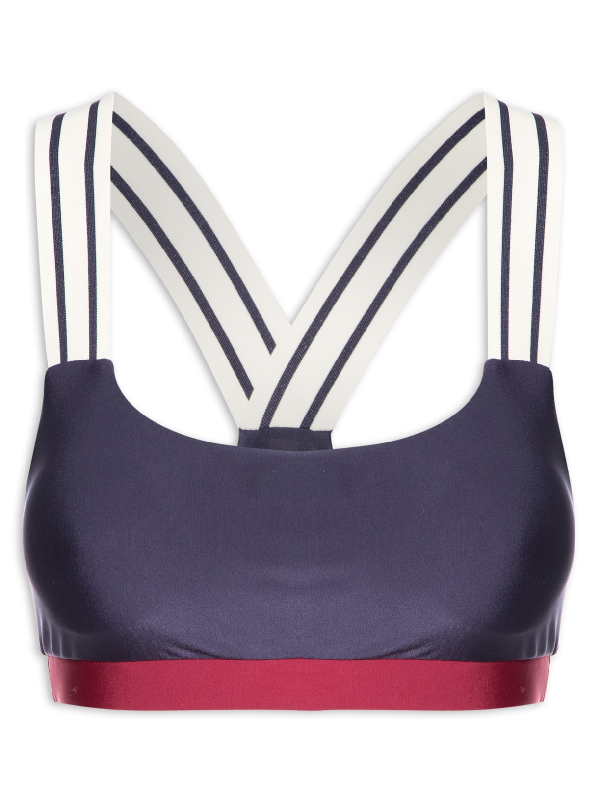 Top Alça Nadador Liso - Azul