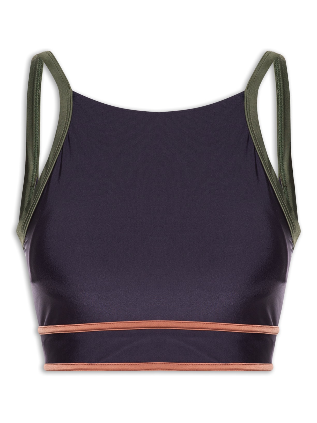 Top Alça Nadador Liso - Azul