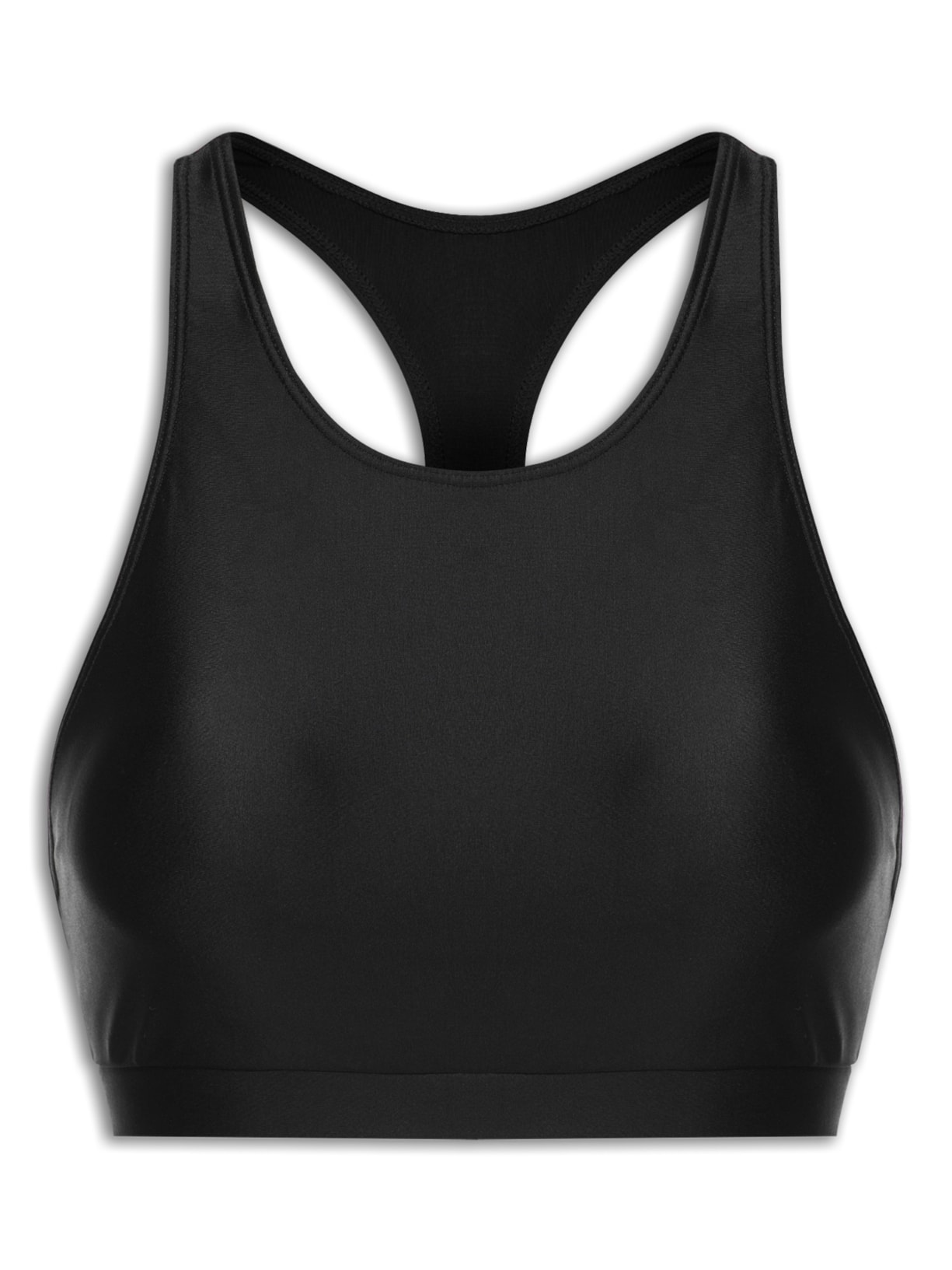 Top Alça Nadador Liso - Preto