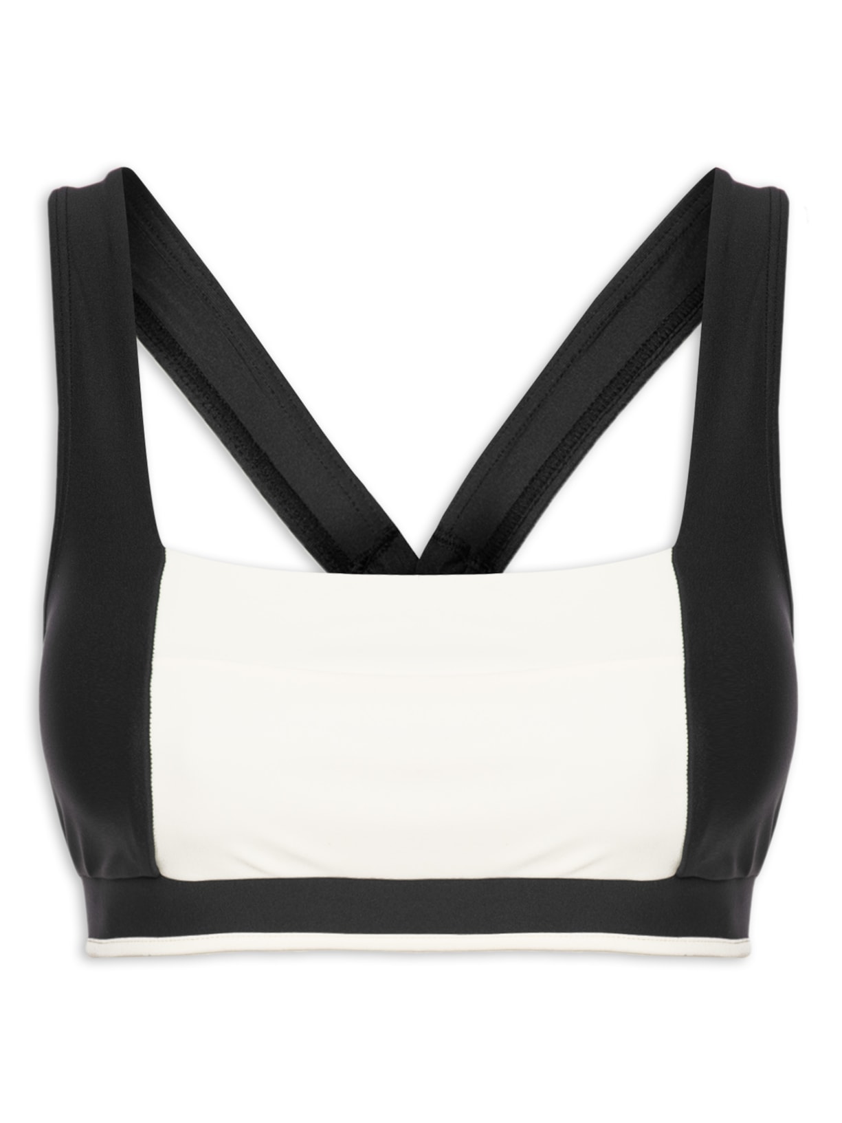 Top Alça Nadador Liso - Preto
