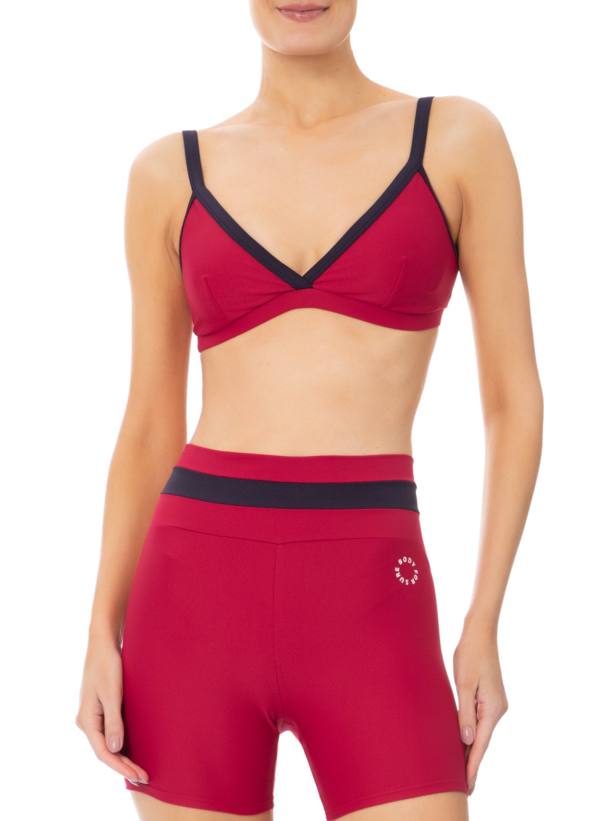 Top Alça Reta Body And Soul Vermelho Body For Sure