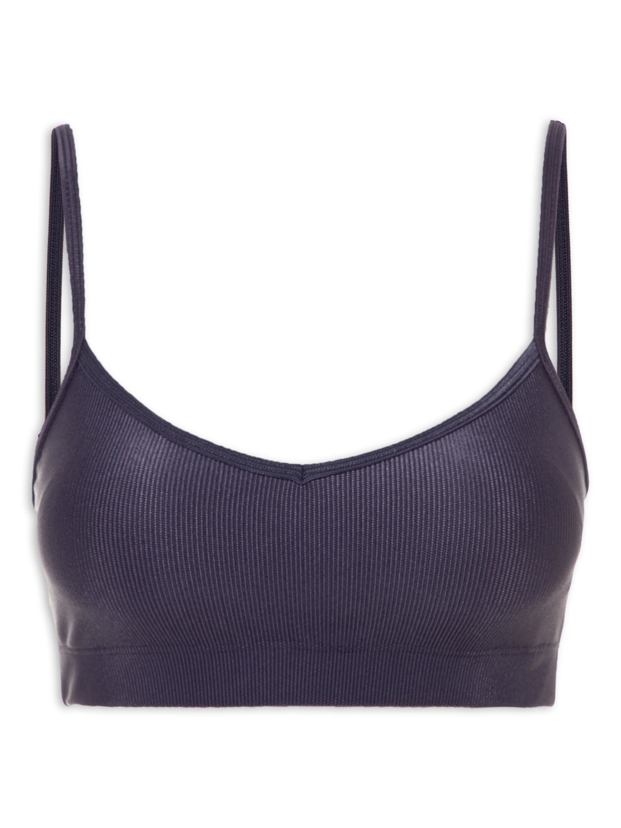 Top Alça Reta Estampada Azul Body For Sure