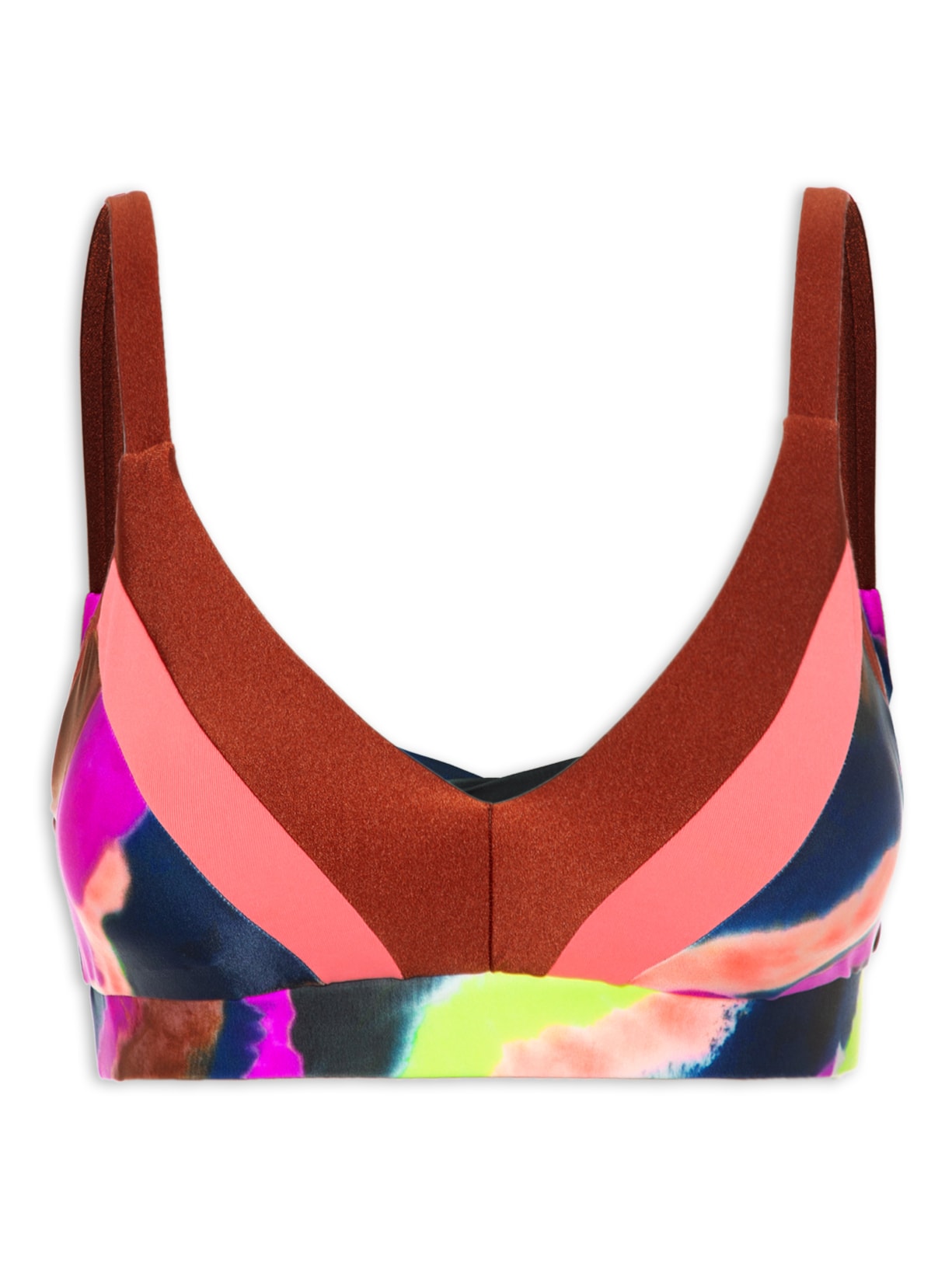 Top Alça Reta Estampada - Vermelho