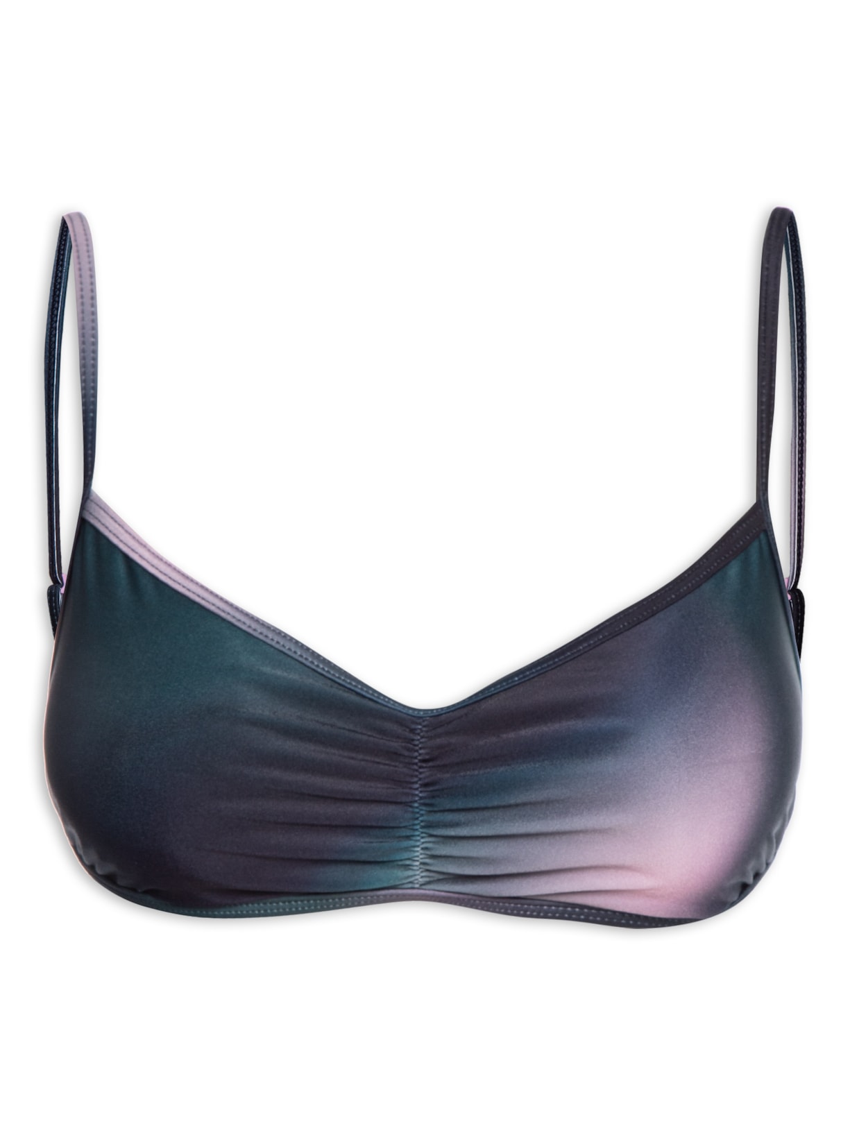 Top Alça Reta Estampado - Azul