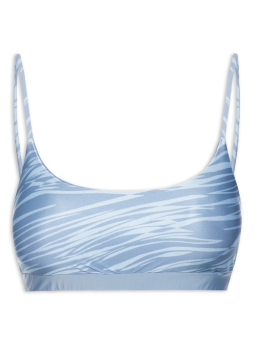 Top Alça Reta Estampado - Azul