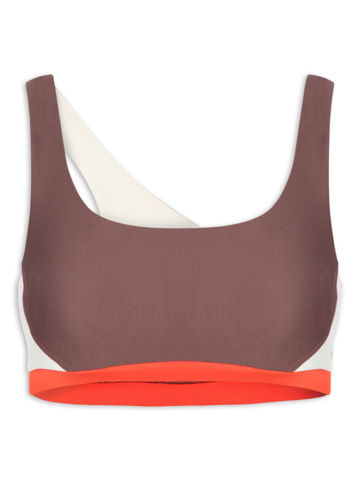 Top Alça Reta Lisa - Marrom