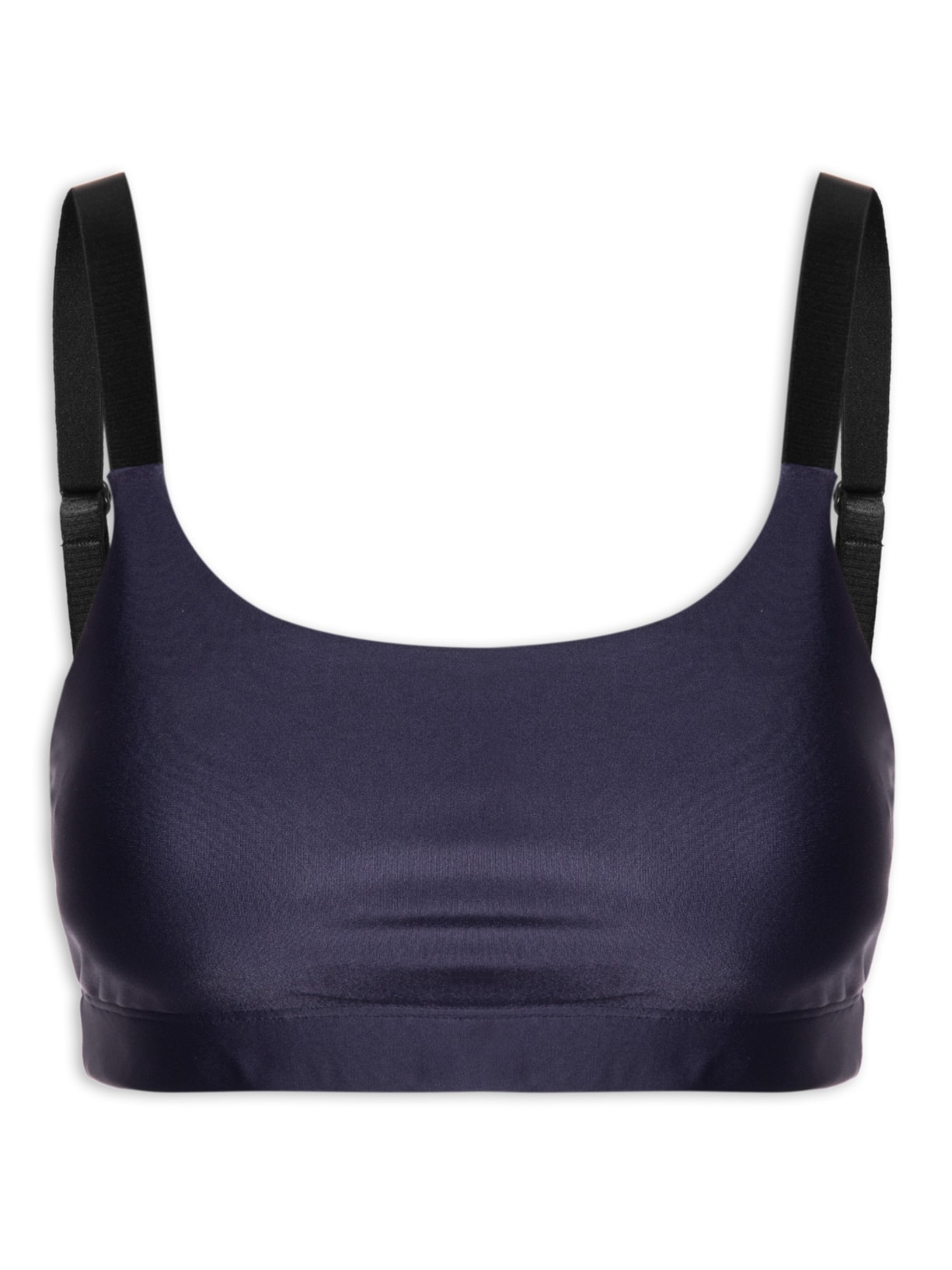 Top Alça Reta Liso - Azul