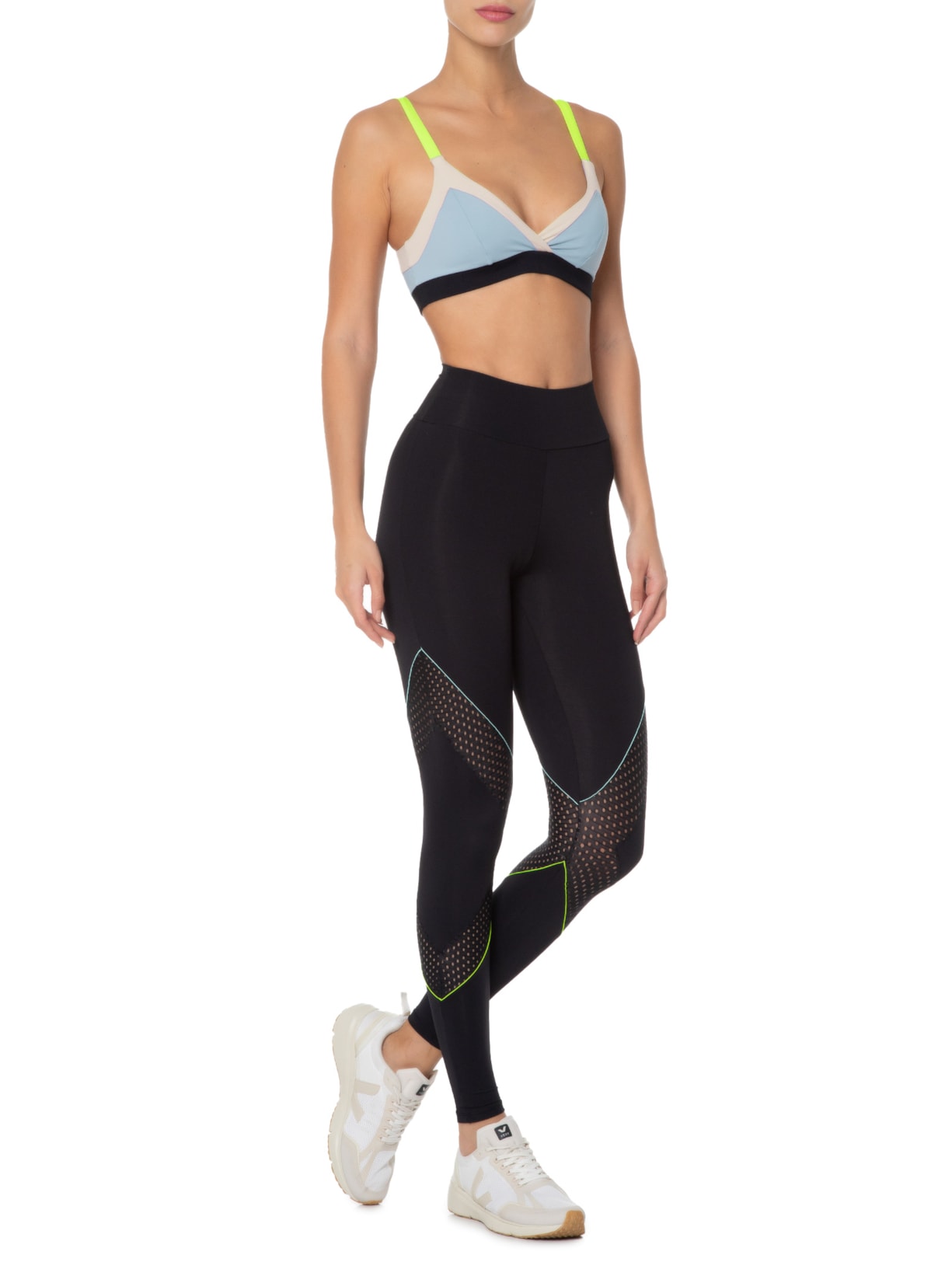 Top Alça Reta Liso Azul Body For Sure