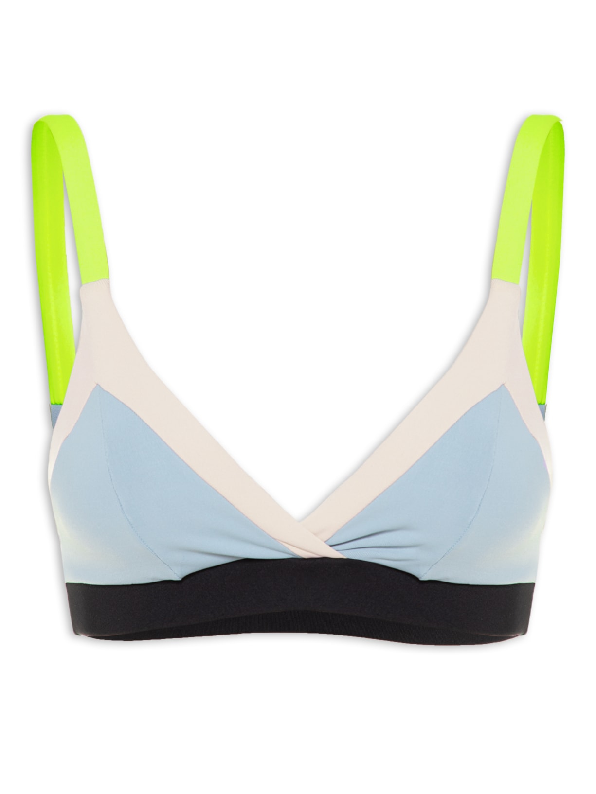 Top Alça Reta Liso Azul Body For Sure