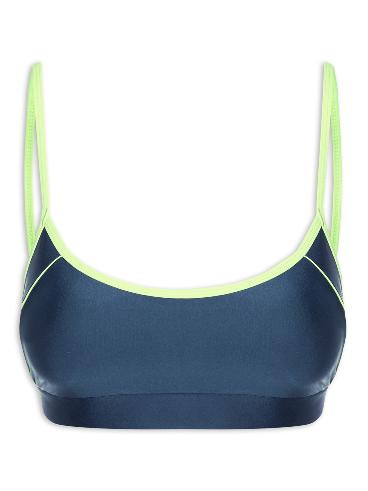 Top Alça Reta Liso - Azul