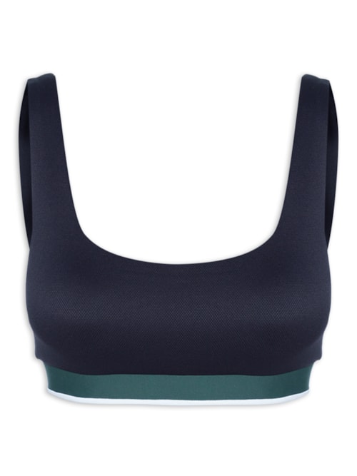 Top Alça Reta Liso - Azul