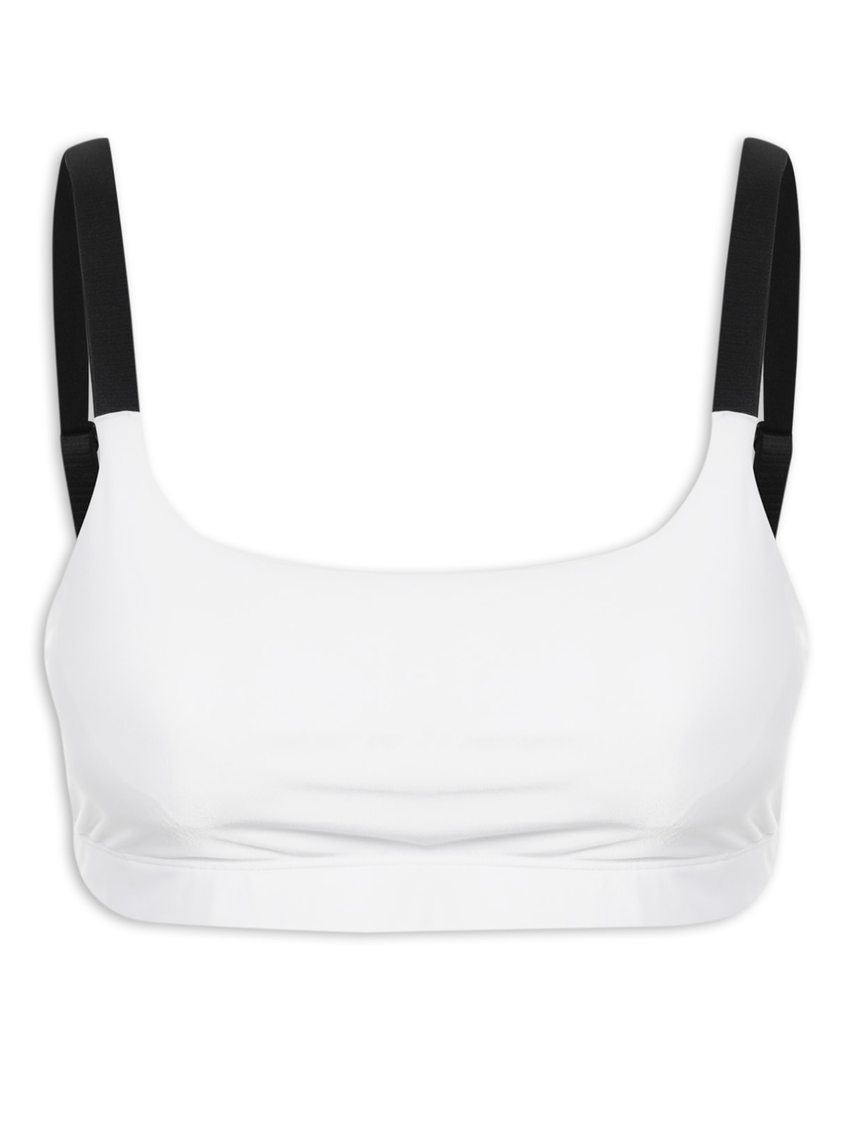 Top Alça Reta Liso - Branco