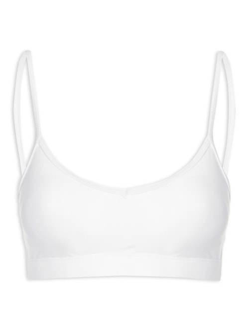 Top Alça Reta Liso - Branco