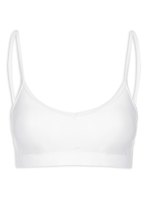 Top Alça Reta Liso - Branco